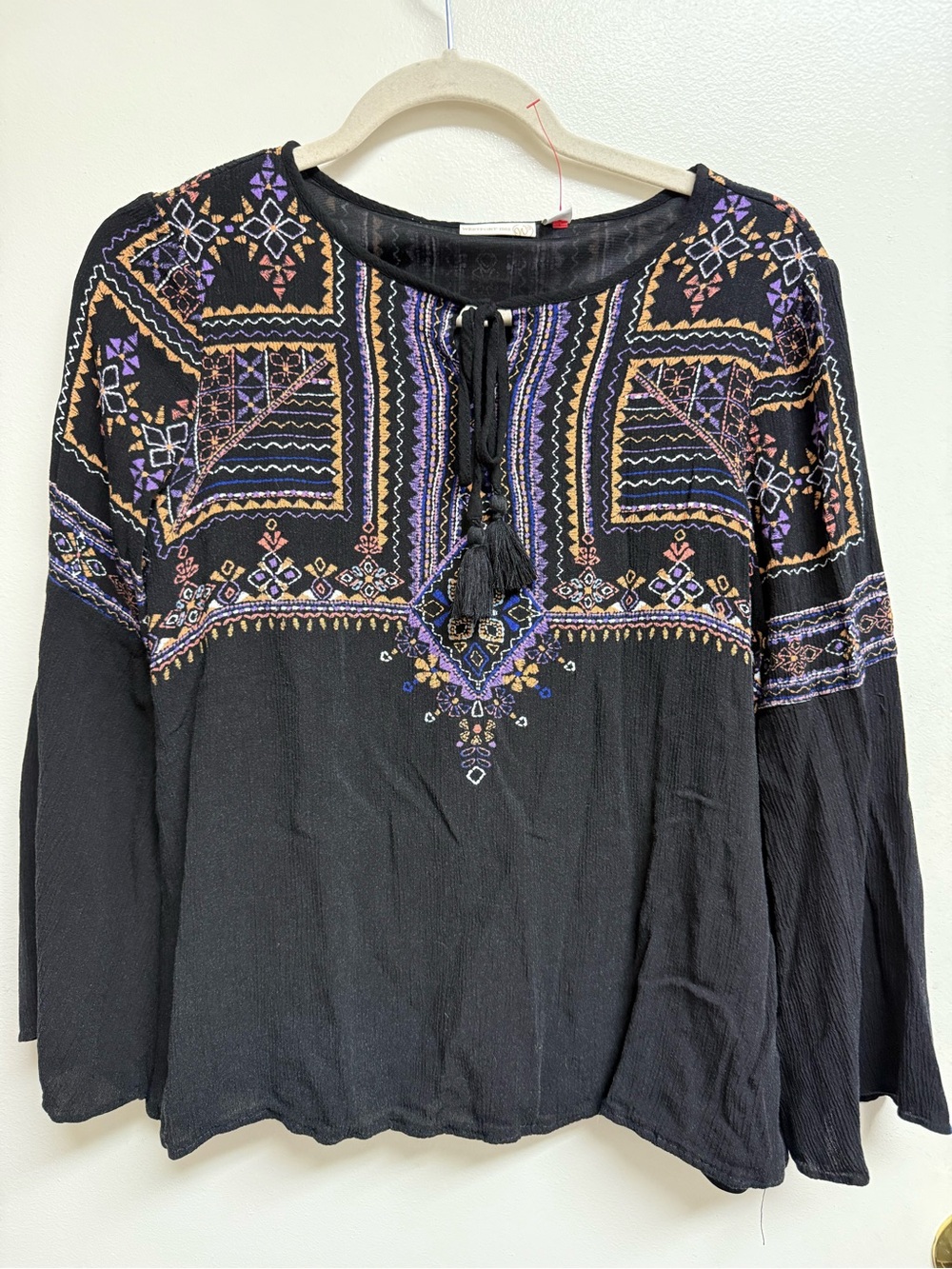 Westport 1962 Black Tunic with Purple and Orange Printer Design